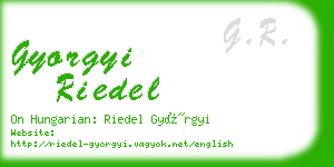 gyorgyi riedel business card